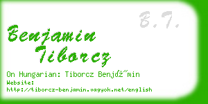 benjamin tiborcz business card